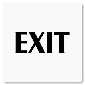 Exit, 118x118mm, bílá, Nevada